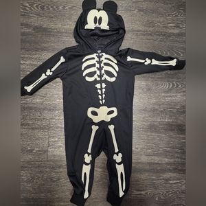 Mickey Skeleton glow in the dark costume